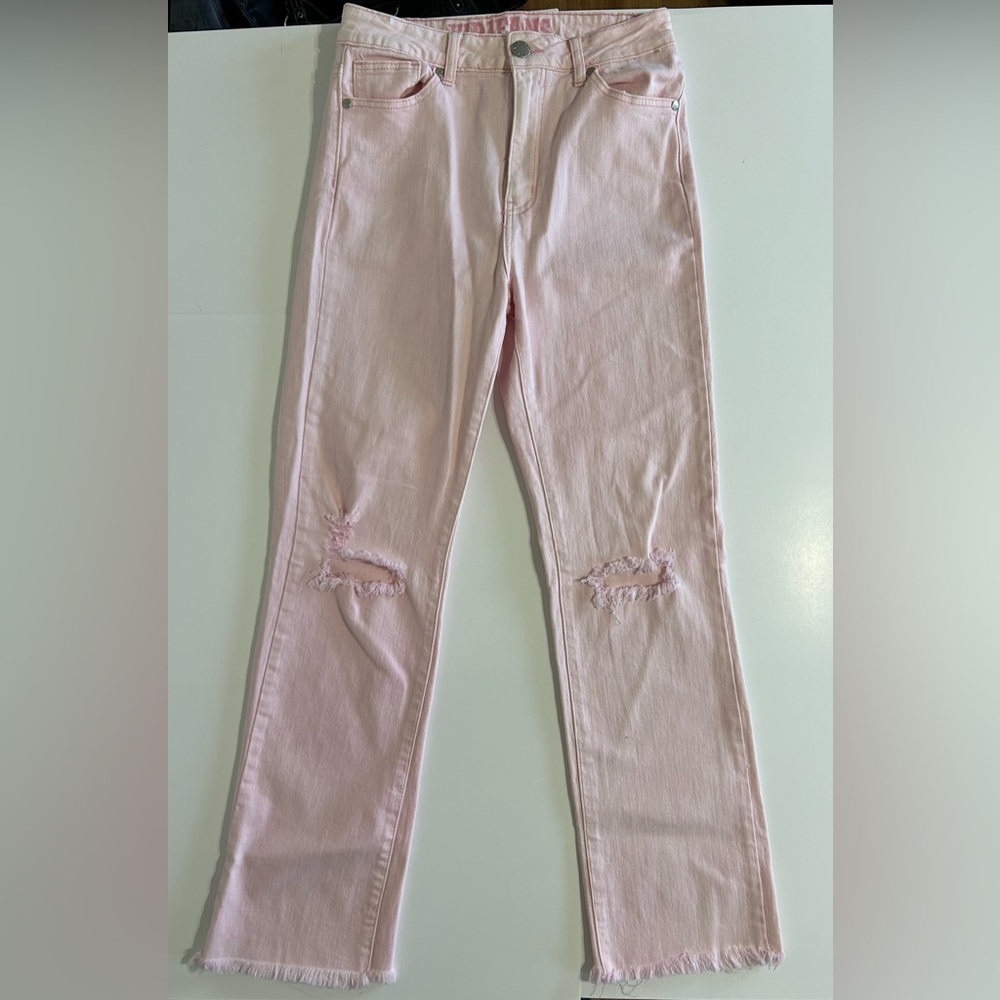 VIP Distressed Stretch Skinny Light Pink Jeans